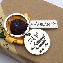 Load image into Gallery viewer, Nurse's Day Stainless Steel Keychain ECG Doctor Gift