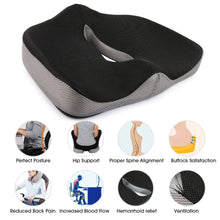 Load image into Gallery viewer, Coccyx Orthopedic Comfortable Memory Foam Chair Car Seat Cushion for Lower Back Tailbone Medical Hemorrhoids Cushion Almofadas