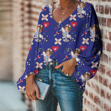 Load image into Gallery viewer, Medical Themed Long-sleeved Bottoming Shirt Top
