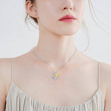 Load image into Gallery viewer, S925 Sterling Silver Stethoscope Sunflower Nurse Heart Pendant Necklace