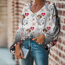 Load image into Gallery viewer, Medical Themed Long-sleeved Bottoming Shirt Top