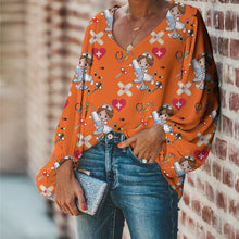Load image into Gallery viewer, Medical Themed Long-sleeved Bottoming Shirt Top