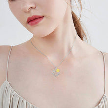 Load image into Gallery viewer, S925 Sterling Silver Stethoscope Sunflower Nurse Heart Pendant Necklace