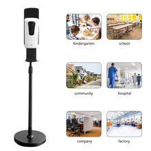 Load image into Gallery viewer, Black Hand Sanitizer Dispenser Stainless Steel Floor Stand Automatic Hand Sanitizer Dispenser Touchless Liquid Spray Dispenser