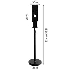 Load image into Gallery viewer, Black Hand Sanitizer Dispenser Stainless Steel Floor Stand Automatic Hand Sanitizer Dispenser Touchless Liquid Spray Dispenser