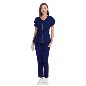 Lace-up Waist Retraction Surgical Gowns Female Separate Suit Hospital Short Sleeve Brush Hand Clothes Hand Washing Clothes