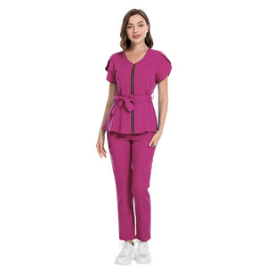 Lace-up Waist Retraction Surgical Gowns Female Separate Suit Hospital Short Sleeve Brush Hand Clothes Hand Washing Clothes