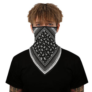 Unisex Men Women Face Scarf Bandana Ear Loops