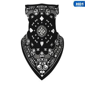 Unisex Men Women Face Scarf Bandana Ear Loops