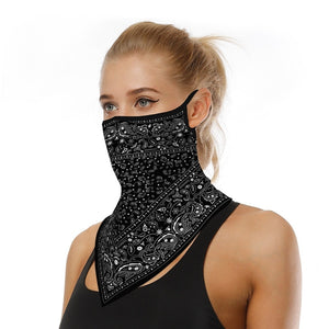 Unisex Men Women Face Scarf Bandana Ear Loops